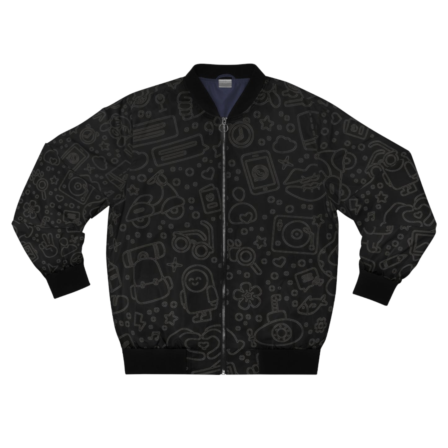 "BLACK SKETCH" Bomber Jacket
