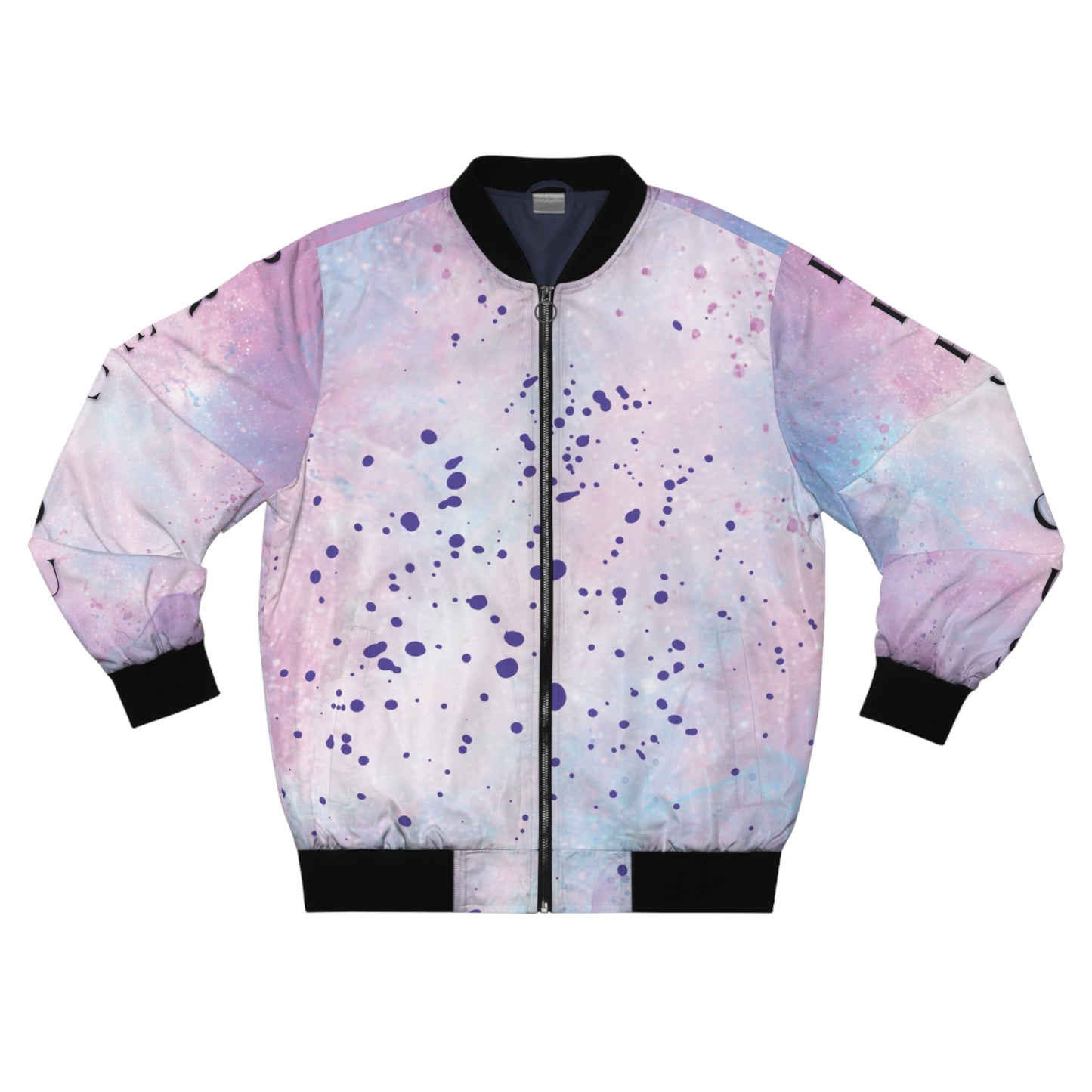 Bible Verse: Romans 8:18 Pastel Galaxy Bomber Jacket