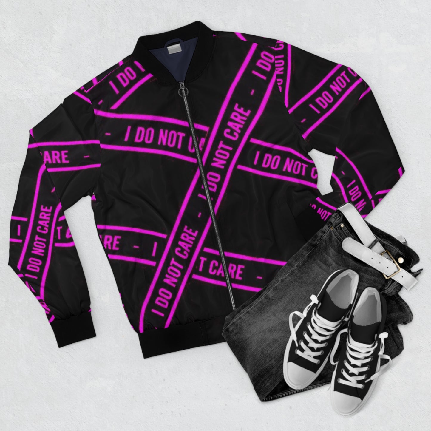 "I DO NOT CARE" Bomber Jacket
