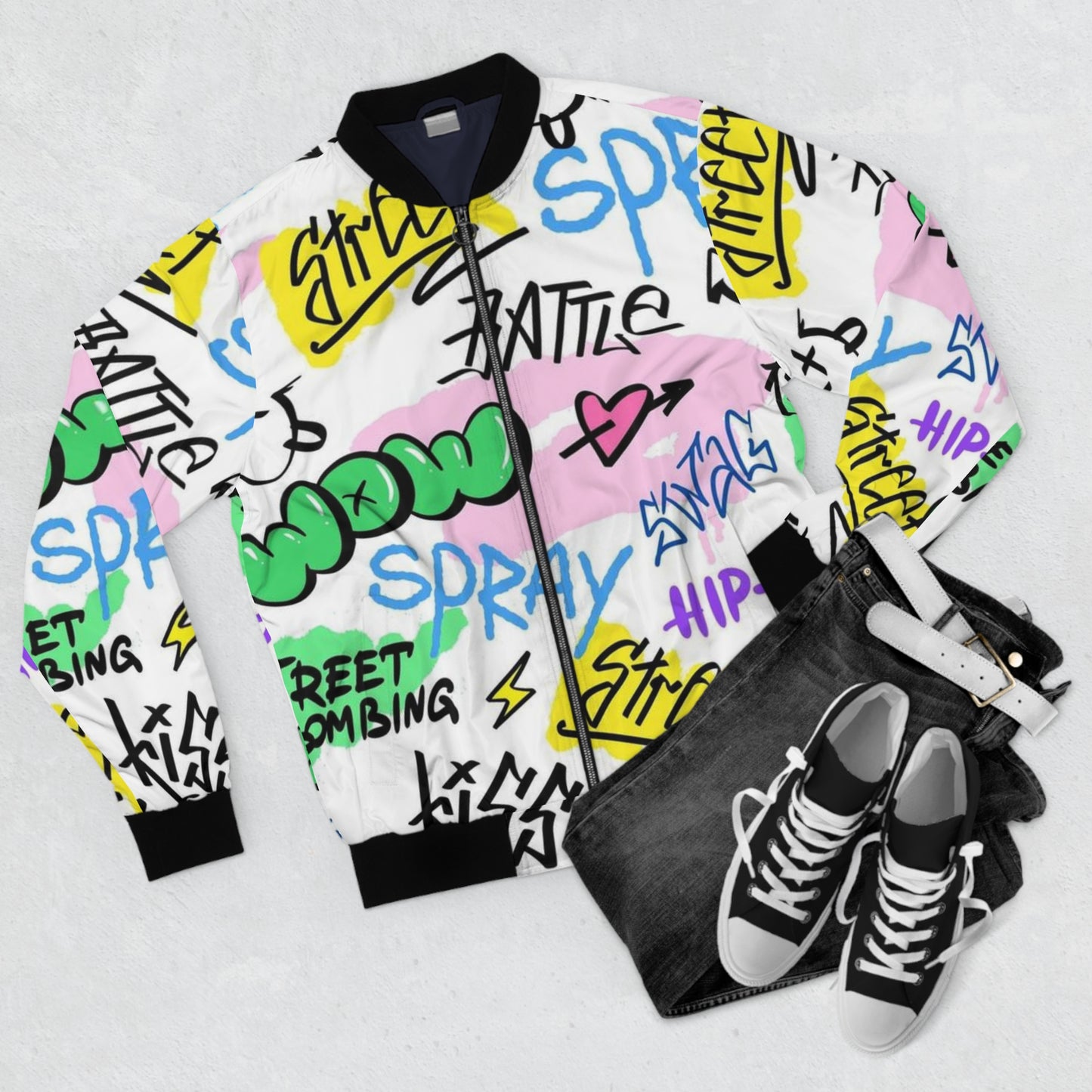 "GRAFFITI" Bomber Jacket
