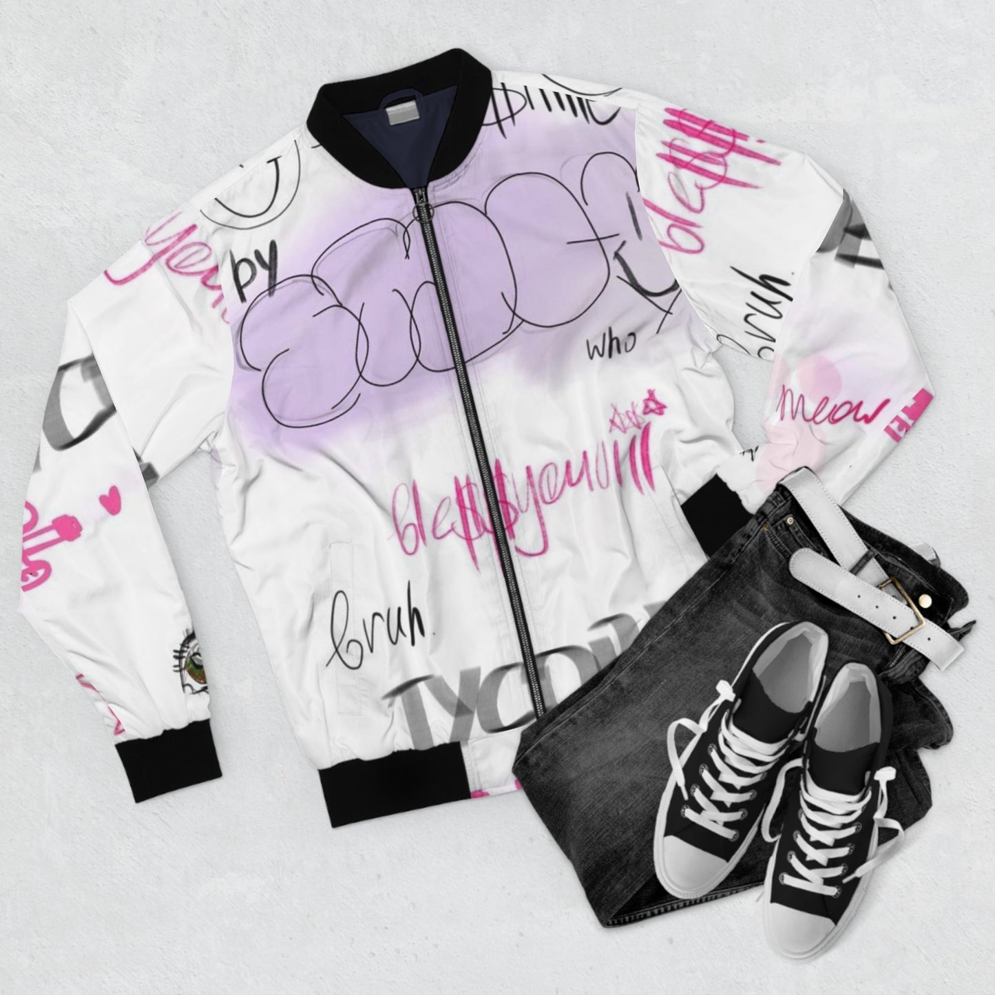 "Pastell/White" Bomber Jacket
